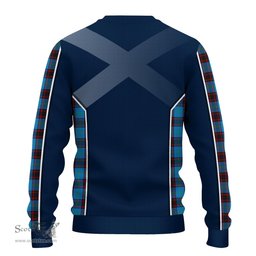 ScotsTee Shop Scottish Home Ancient Clan Scottish Crest and Scottish Thistle Sport Tartan Sweatshirt