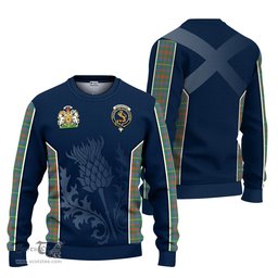 ScotsTee Shop Scottish MacKintosh Hunting Ancient Clan Scottish Crest and Scottish Thistle Sport Tartan Sweatshirt