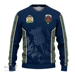 ScotsTee Shop Scottish Kelly Dress Clan Scottish Crest and Scottish Thistle Sport Tartan Sweatshirt
