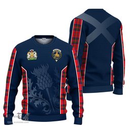 ScotsTee Shop Scottish MacGillivray Modern Clan Scottish Crest and Scottish Thistle Sport Tartan Sweatshirt