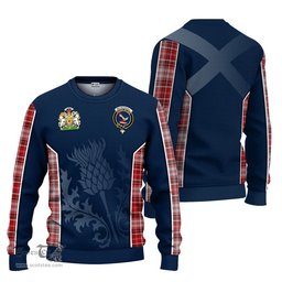 ScotsTee Shop Scottish MacDougall Dress Clan Scottish Crest and Scottish Thistle Sport Tartan Sweatshirt