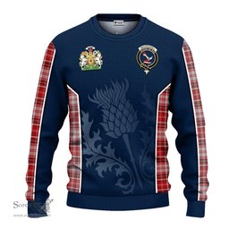 ScotsTee Shop Scottish MacDougall Dress Clan Scottish Crest and Scottish Thistle Sport Tartan Sweatshirt