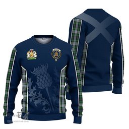 ScotsTee Shop Scottish MacKenzie Dress Clan Scottish Crest and Scottish Thistle Sport Tartan Sweatshirt
