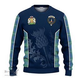 ScotsTee Shop Scottish MacIntyre Hunting Ancient Clan Scottish Crest and Scottish Thistle Sport Tartan Sweatshirt