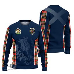 ScotsTee Shop Scottish MacGill Modern Clan Scottish Crest and Scottish Thistle Sport Tartan Sweatshirt