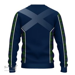 ScotsTee Shop Scottish MacEwan Clan Scottish Crest and Scottish Thistle Sport Tartan Sweatshirt