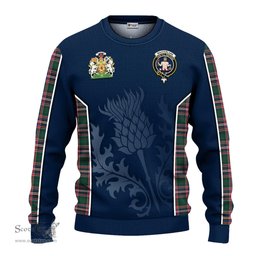 ScotsTee Shop Scottish MacFarlane Hunting Modern Clan Scottish Crest and Scottish Thistle Sport Tartan Sweatshirt