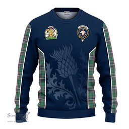 ScotsTee Shop Scottish MacFarlane Hunting Ancient Clan Scottish Crest and Scottish Thistle Sport Tartan Sweatshirt