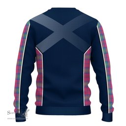 ScotsTee Shop Scottish Lindsay Ancient Clan Scottish Crest and Scottish Thistle Sport Tartan Sweatshirt