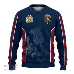 ScotsTee Shop Scottish MacGillivray Clan Scottish Crest and Scottish Thistle Sport Tartan Sweatshirt