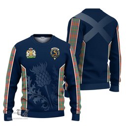 ScotsTee Shop Scottish MacIntosh Ancient Clan Scottish Crest and Scottish Thistle Sport Tartan Sweatshirt