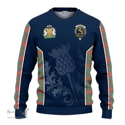 ScotsTee Shop Scottish MacIntosh Ancient Clan Scottish Crest and Scottish Thistle Sport Tartan Sweatshirt
