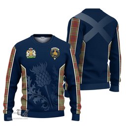 ScotsTee Shop Scottish MacGillivray Hunting Ancient Clan Scottish Crest and Scottish Thistle Sport Tartan Sweatshirt