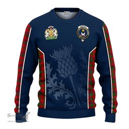 ScotsTee Shop Scottish MacColl Clan Scottish Crest and Scottish Thistle Sport Tartan Sweatshirt