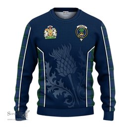 ScotsTee Shop Scottish Hamilton Hunting Clan Scottish Crest and Scottish Thistle Sport Tartan Sweatshirt
