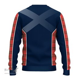 ScotsTee Shop Scottish Grant Weathered Clan Scottish Crest and Scottish Thistle Sport Tartan Sweatshirt