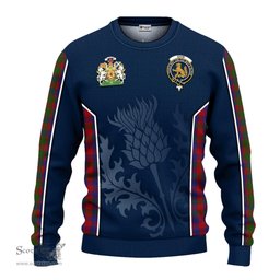 ScotsTee Shop Scottish Gow Clan Scottish Crest and Scottish Thistle Sport Tartan Sweatshirt