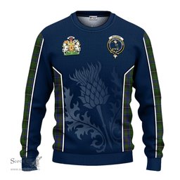 ScotsTee Shop Scottish MacInnes Clan Scottish Crest and Scottish Thistle Sport Tartan Sweatshirt
