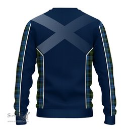 ScotsTee Shop Scottish MacKenzie Clan Scottish Crest and Scottish Thistle Sport Tartan Sweatshirt