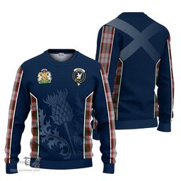 ScotsTee Shop Scottish Lindsay Dress Red Clan Scottish Crest and Scottish Thistle Sport Tartan Sweatshirt