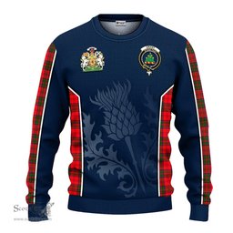 ScotsTee Shop Scottish Grant Modern Clan Scottish Crest and Scottish Thistle Sport Tartan Sweatshirt