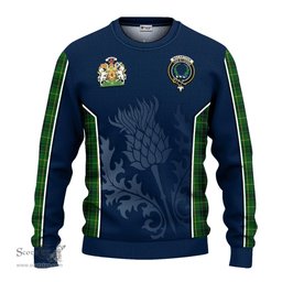ScotsTee Shop Scottish MacArthur Clan Scottish Crest and Scottish Thistle Sport Tartan Sweatshirt