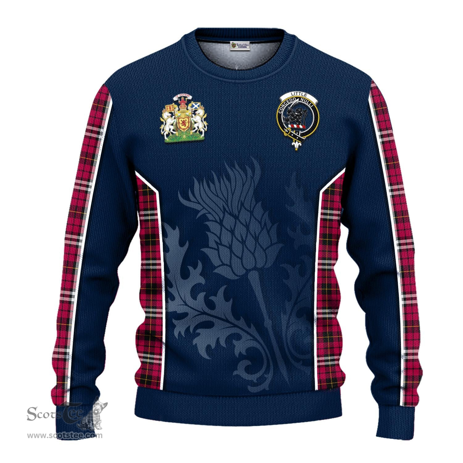 ScotsTee Shop Scottish Little Clan Scottish Crest and Scottish Thistle Sport Tartan Sweatshirt