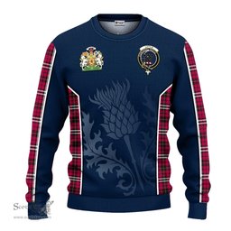 ScotsTee Shop Scottish Little Clan Scottish Crest and Scottish Thistle Sport Tartan Sweatshirt