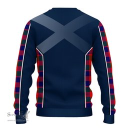 ScotsTee Shop Scottish Gow of Skeoch Clan Scottish Crest and Scottish Thistle Sport Tartan Sweatshirt