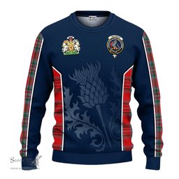 ScotsTee Shop Scottish MacBean Clan Scottish Crest and Scottish Thistle Sport Tartan Sweatshirt