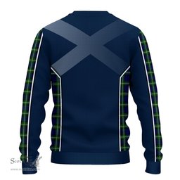 ScotsTee Shop Scottish Lamont Modern Clan Scottish Crest and Scottish Thistle Sport Tartan Sweatshirt
