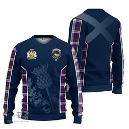 ScotsTee Shop Scottish MacDonald Dress Modern Clan Scottish Crest and Scottish Thistle Sport Tartan Sweatshirt