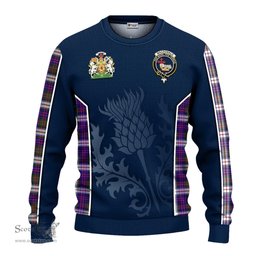 ScotsTee Shop Scottish MacDonald Dress Modern Clan Scottish Crest and Scottish Thistle Sport Tartan Sweatshirt