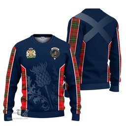ScotsTee Shop Scottish MacAulay Modern Clan Scottish Crest and Scottish Thistle Sport Tartan Sweatshirt
