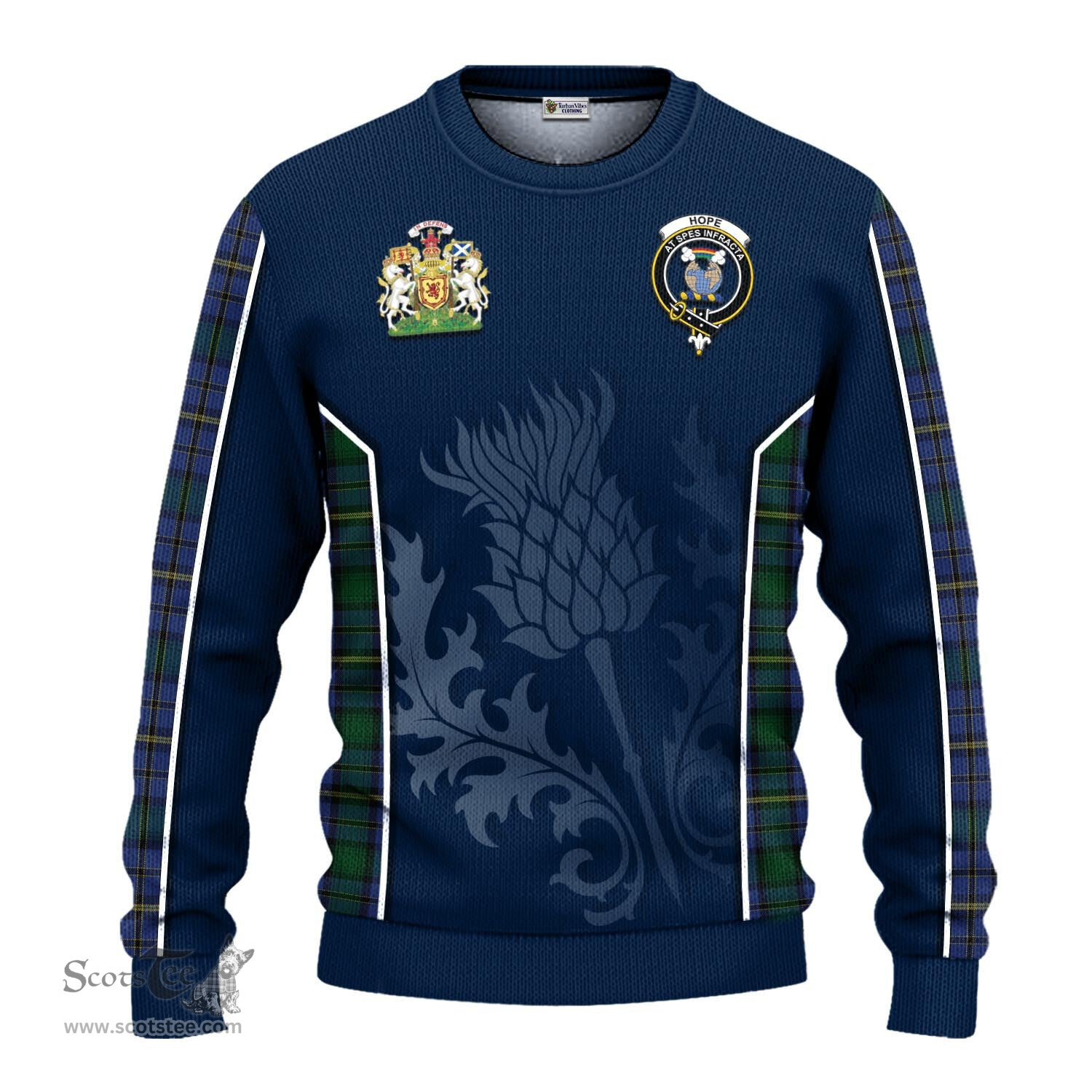 ScotsTee Shop Scottish Hope Clan Originaux Clan Scottish Crest and Scottish Thistle Sport Tartan Sweatshirt
