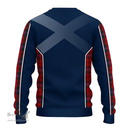 ScotsTee Shop Scottish Kelly of Sleat Red Clan Scottish Crest and Scottish Thistle Sport Tartan Sweatshirt