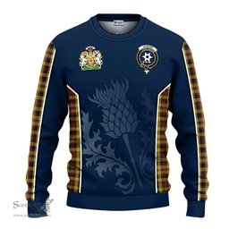 ScotsTee Shop Scottish Jardine Clan Scottish Crest and Scottish Thistle Sport Tartan Sweatshirt