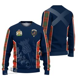ScotsTee Shop Scottish MacAulay Ancient Clan Scottish Crest and Scottish Thistle Sport Tartan Sweatshirt