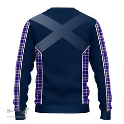 ScotsTee Shop Scottish Ochterlony Clan Scottish Crest and Scottish Thistle Sport Tartan Sweatshirt