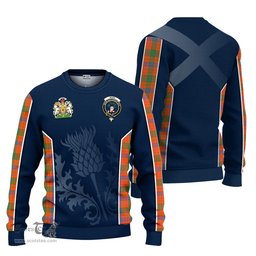 ScotsTee Shop Scottish Ross Ancient Clan Scottish Crest and Scottish Thistle Sport Tartan Sweatshirt
