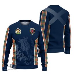 ScotsTee Shop Scottish Wilson Ancient Clan Scottish Crest and Scottish Thistle Sport Tartan Sweatshirt