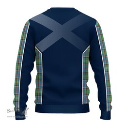 ScotsTee Shop Scottish Whitelaw Clan Scottish Crest and Scottish Thistle Sport Tartan Sweatshirt