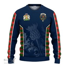 ScotsTee Shop Scottish Pollock Modern Clan Scottish Crest and Scottish Thistle Sport Tartan Sweatshirt