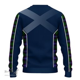 ScotsTee Shop Scottish Russell Modern Clan Scottish Crest and Scottish Thistle Sport Tartan Sweatshirt