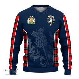 ScotsTee Shop Scottish Ramsay Modern Clan Scottish Crest and Scottish Thistle Sport Tartan Sweatshirt