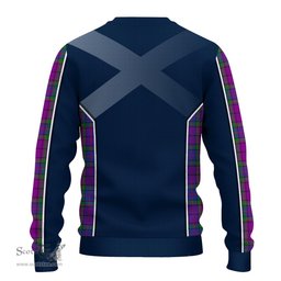 ScotsTee Shop Scottish Wardlaw Modern Clan Scottish Crest and Scottish Thistle Sport Tartan Sweatshirt