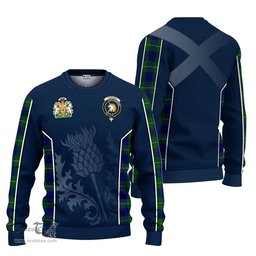 ScotsTee Shop Scottish Oliphant Modern Clan Scottish Crest and Scottish Thistle Sport Tartan Sweatshirt