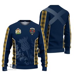 ScotsTee Shop Scottish MacLeod Clan Scottish Crest and Scottish Thistle Sport Tartan Sweatshirt