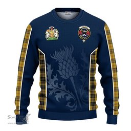 ScotsTee Shop Scottish MacLeod Clan Scottish Crest and Scottish Thistle Sport Tartan Sweatshirt