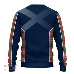 ScotsTee Shop Scottish MacPherson Weathered Clan Scottish Crest and Scottish Thistle Sport Tartan Sweatshirt